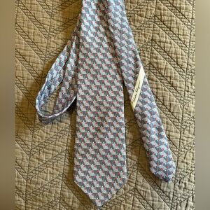 Salvatore Ferragamo Blue and Red Patterned Tie